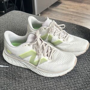 New Balance Women's Cream and Lime Athletic Shoes